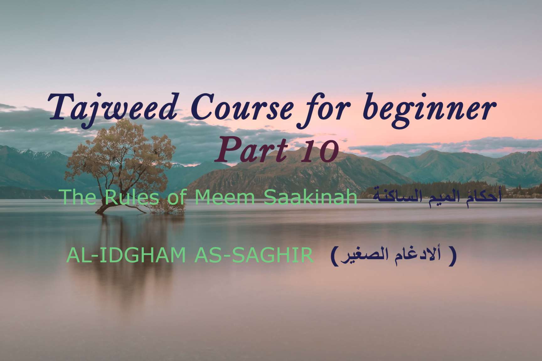 AL-IDGHAM AS-SAGHIR