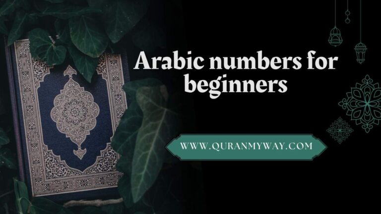Arabic numbers for beginners